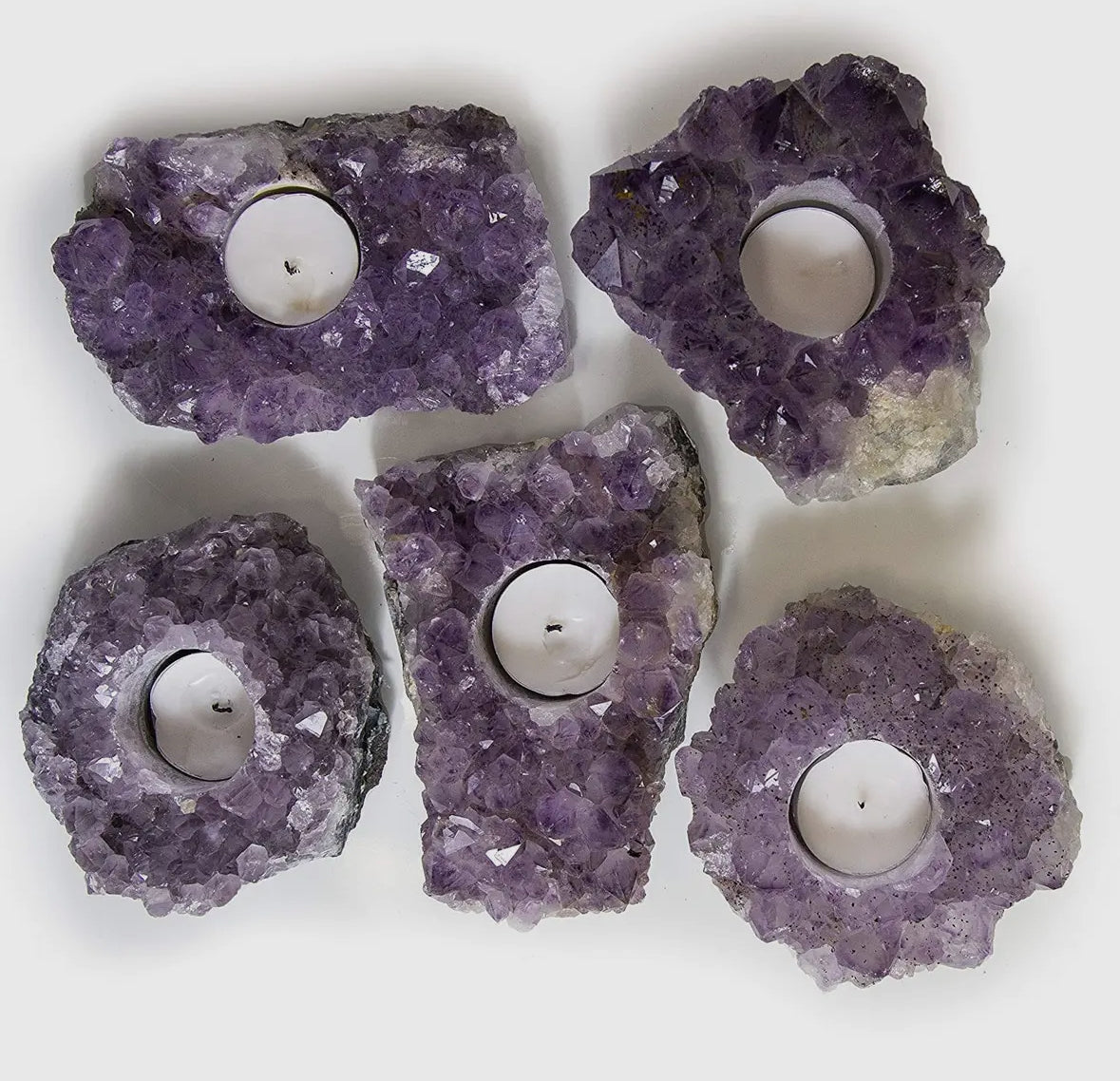 Amethyst Crystal Candle Holder